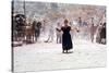 Once Upon a Time in the West by SergioLeone with Claudia Cardinale c, 1968 (photo)-null-Stretched Canvas