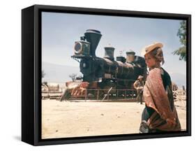 Once Upon a Time in the West by SergioLeone with Claudia Cardinale c, 1968 (photo)-null-Framed Stretched Canvas