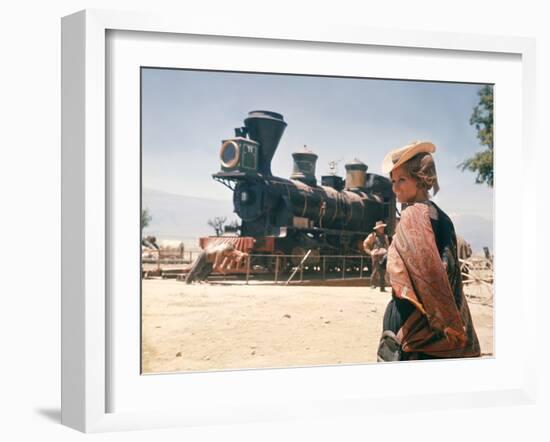 Once Upon a Time in the West by SergioLeone with Claudia Cardinale c, 1968 (photo)-null-Framed Photo