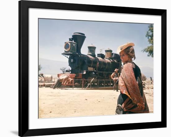 Once Upon a Time in the West by SergioLeone with Claudia Cardinale c, 1968 (photo)-null-Framed Photo