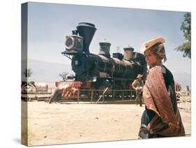 Once Upon a Time in the West by SergioLeone with Claudia Cardinale c, 1968 (photo)-null-Stretched Canvas