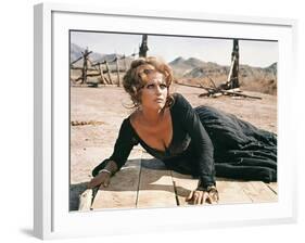 Once Upon a Time in the West by SergioLeone with Claudia Cardinale c, 1968 (photo)-null-Framed Photo