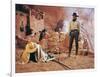 Once Upon a Time in the West by SergioLeone with Henry Fonda (1905 - 1982), here c, 1968 (photo)-null-Framed Photo