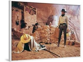 Once Upon a Time in the West by SergioLeone with Henry Fonda (1905 - 1982), here c, 1968 (photo)-null-Framed Photo