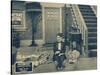 ONE A.M., Charlie Chaplin on lobbycard, 1916-null-Stretched Canvas