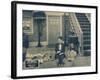 ONE A.M., Charlie Chaplin on lobbycard, 1916-null-Framed Art Print