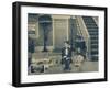 ONE A.M., Charlie Chaplin on lobbycard, 1916-null-Framed Art Print