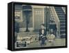ONE A.M., Charlie Chaplin on lobbycard, 1916-null-Framed Stretched Canvas