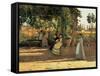 One Afternoon (or The Pergola)-Silvestro Lega-Framed Stretched Canvas