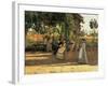 One Afternoon (or The Pergola)-Silvestro Lega-Framed Art Print