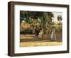 One Afternoon (or The Pergola)-Silvestro Lega-Framed Art Print