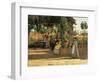 One Afternoon (or The Pergola)-Silvestro Lega-Framed Art Print