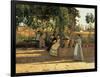 One Afternoon (or The Pergola)-Silvestro Lega-Framed Art Print