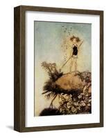 One Aloof Stand Sentinel - A Midsummer Night's Dream-Arthur Rackham-Framed Art Print