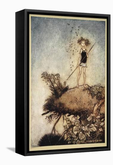 One Aloof Stand Sentinel, Illustration from 'Midsummer Nights Dream' by William Shakespeare, 1908-Tawaraya Sotatsu-Framed Stretched Canvas