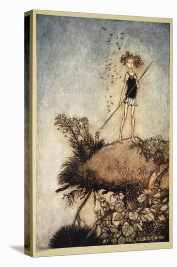 One Aloof Stand Sentinel, Illustration from 'Midsummer Nights Dream' by William Shakespeare, 1908-Tawaraya Sotatsu-Stretched Canvas