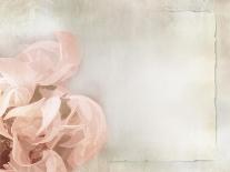 Flower Background in Light Vintage Style on Torn Old Paper Sheet-one AND only-Art Print