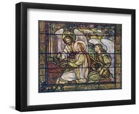 One Angel Helps Saint Cecilia Play the Organ While Another Holds a Lyre-null-Framed Photographic Print