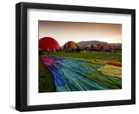One Balloon Being Prepared for Mass Ascension at Albuquerque Int'l Balloon Fiesta, New Mexico, USA-Maresa Pryor-Framed Photographic Print