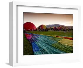 One Balloon Being Prepared for Mass Ascension at Albuquerque Int'l Balloon Fiesta, New Mexico, USA-Maresa Pryor-Framed Photographic Print