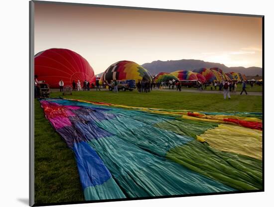 One Balloon Being Prepared for Mass Ascension at Albuquerque Int'l Balloon Fiesta, New Mexico, USA-Maresa Pryor-Mounted Photographic Print