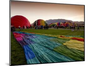 One Balloon Being Prepared for Mass Ascension at Albuquerque Int'l Balloon Fiesta, New Mexico, USA-Maresa Pryor-Mounted Photographic Print