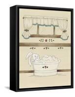 One Bunny in Tub-Debbie McMaster-Framed Stretched Canvas