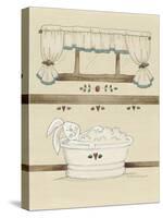 One Bunny in Tub-Debbie McMaster-Stretched Canvas