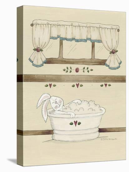 One Bunny in Tub-Debbie McMaster-Stretched Canvas