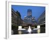 One Canada Square in London Canary Wharf Is the Second Tallest Building in the United Kingdom and W-David Bank-Framed Photographic Print