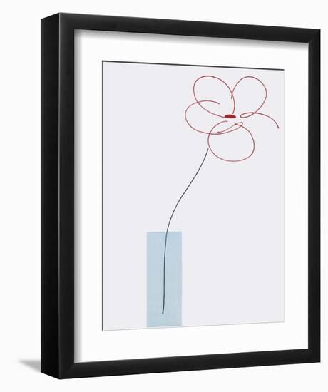 One Daisy Flower in vase-Takashi Sakai-Framed Art Print