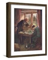 One Day, Leaning His Forehead on His Hand-Hugh Thomson-Framed Giclee Print