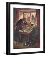 One Day, Leaning His Forehead on His Hand-Hugh Thomson-Framed Giclee Print