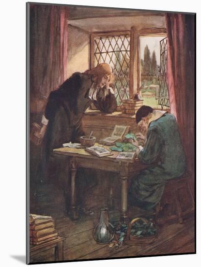 One Day, Leaning His Forehead on His Hand-Hugh Thomson-Mounted Giclee Print