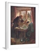 One Day, Leaning His Forehead on His Hand-Hugh Thomson-Framed Giclee Print