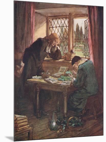 One Day, Leaning His Forehead on His Hand-Hugh Thomson-Mounted Giclee Print