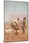 One Dirham for a Ride through the Desert (Pencil and Watercolour on Paper)-Giulio Rosati-Mounted Giclee Print