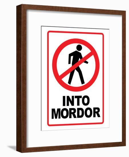 One Does Not Simply Walk Into Mordor Poster-null-Framed Poster