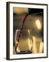 One drop shows as red wine is poured into glass.-Richard Duval-Framed Photographic Print