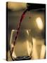 One drop shows as red wine is poured into glass.-Richard Duval-Stretched Canvas