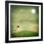 One Echinacea Flower under the Moon-Melpomene-Framed Photographic Print