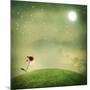 One Echinacea Flower under the Moon-Melpomene-Mounted Photographic Print