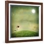 One Echinacea Flower under the Moon-Melpomene-Framed Photographic Print