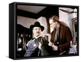 ONE-EYED JACKS, 1961 directed by MARLON BRANDO Karl Malden and Marlon Brando (photo)-null-Framed Stretched Canvas