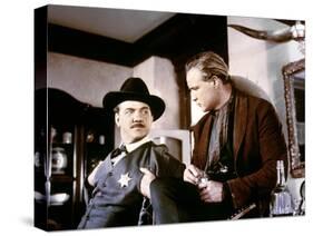 ONE-EYED JACKS, 1961 directed by MARLON BRANDO Karl Malden and Marlon Brando (photo)-null-Stretched Canvas