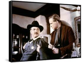 ONE-EYED JACKS, 1961 directed by MARLON BRANDO Karl Malden and Marlon Brando (photo)-null-Framed Stretched Canvas