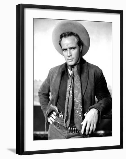 One-Eyed Jacks, Marlon Brando, 1961-null-Framed Photo