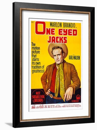 One-Eyed Jacks, Marlon Brando, 1961-null-Framed Art Print