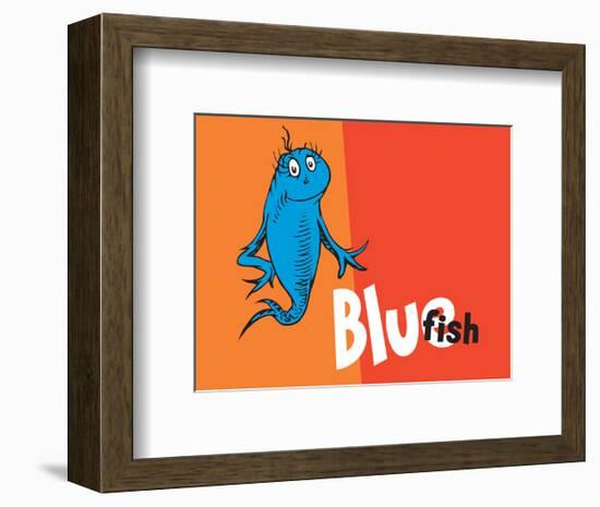 One Fish Two Fish Collection IV - Blue Fish (orange)-Theodor (Dr. Seuss) Geisel-Framed Art Print