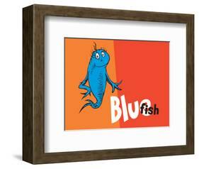 One Fish Two Fish Collection IV - Blue Fish (orange)-Theodor (Dr. Seuss) Geisel-Framed Art Print